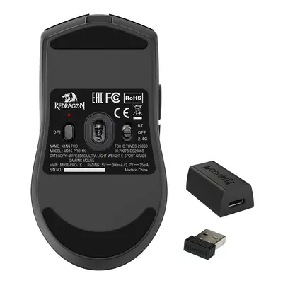MOUSE - REDRAGON K1NG PRO M916-PRO-1K WIRELESS BLACK-4