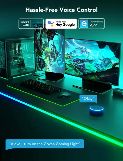 GOVEE RGBIC LED NEON ROPE LIGHT FOR DESKS - 3M-9