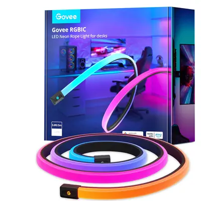 GOVEE RGBIC LED NEON ROPE LIGHT FOR DESKS - 3M-1