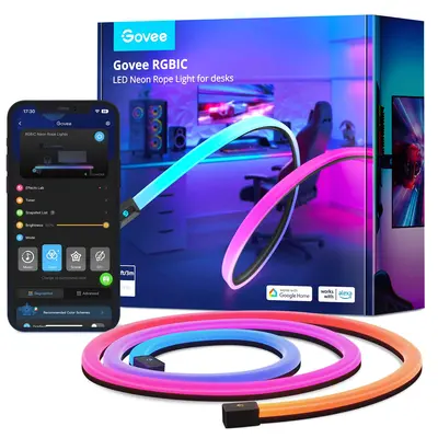 GOVEE RGBIC LED NEON ROPE LIGHT FOR DESKS - 3M-2
