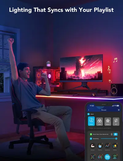GOVEE RGBIC LED NEON ROPE LIGHT FOR DESKS - 3M-7