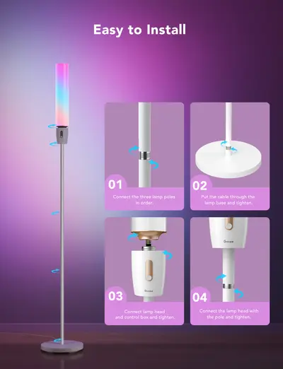 GOVEE RGBICWW CYLINDER FLOOR LAMP-11