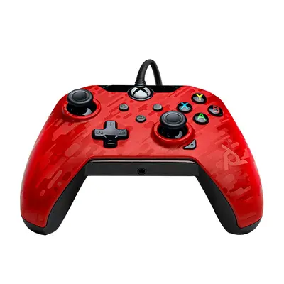 PDP XBOX WIRED CONTROLLER RED CAMO-5