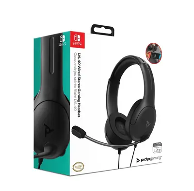 PDP NINTENDO SWITCH WIRED HEADSET LVL40 BLACK-2