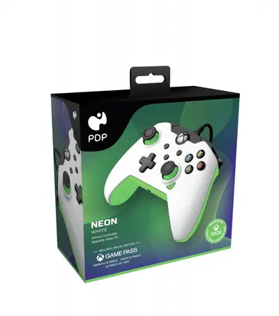 PDP XBOX WIRED CONTROLLER WHITE - NEON (GREEN)-4