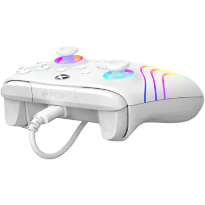 PDP XBOX WIRED CONTROLLER AFTERGLOW WAVE WHITE-4