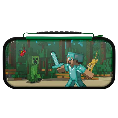 PDP SWITCH TRAVEL CASE – MINECRAFT FOREST BATTLE