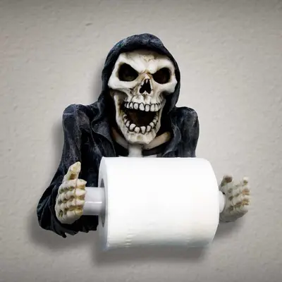 NEMESIS NOW REAPERS REVENGE TOILET ROLL HOLDER 26CM-1