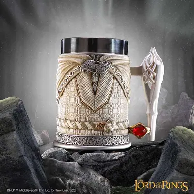 NEMESIS NOW LORD OF THE RINGS GANDALF THE WHITE TANKARD 15CM-6