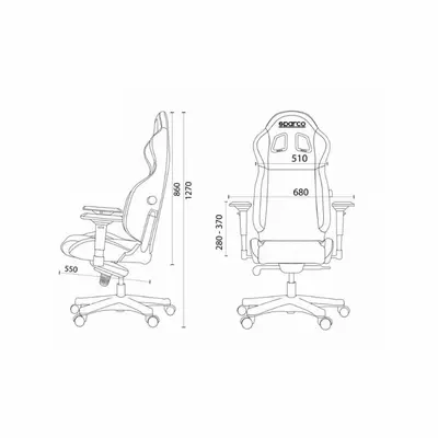 SPARCO GAMING CHAIR GRIP BLACK/LIGHT BLUE SKY-1