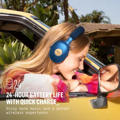 HOUSE OF MARLEY POSITIVE VIBRATION XL DENIM OVER-EAR HEADPHONES-3