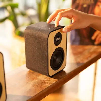 HOUSE OF MARLEY UPLIFT BT BOOKSHELF SPEAKERS SIGNATURE BLACK-5