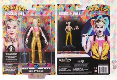 NOBLE COLLECTION - DC - BENDYFIGS - HARLEY QUINN WITH MALLET (BIRDS OF PREY)-5