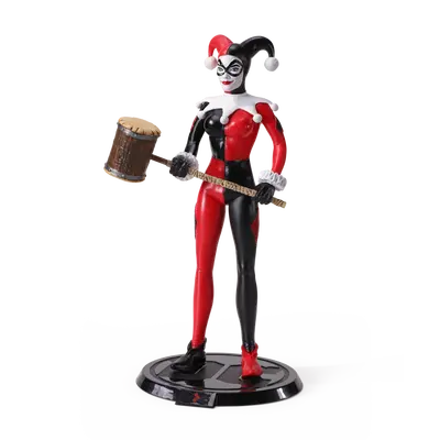 NOBLE COLLECTION DC - SS - HARLEY QUINN JESTER BENDYFIG-0