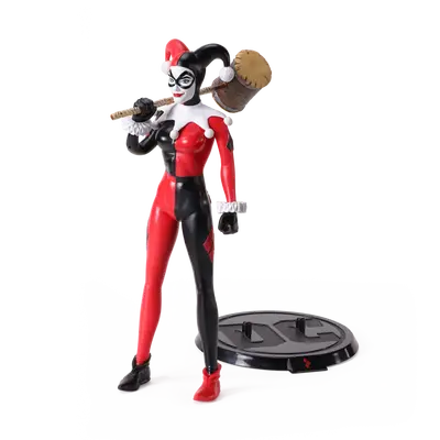 NOBLE COLLECTION DC - SS - HARLEY QUINN JESTER BENDYFIG-4