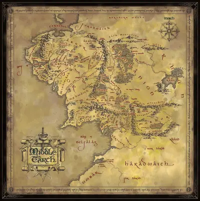 NOBLE COLLECTION - LORD OF THE RINGS - MIDDLE-EARTH MAP PUZZLE-2