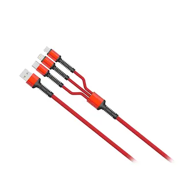 MOYE CONNECT 3 IN 1 USB DATA CABLE RED