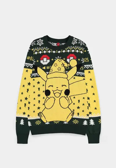 DIFUZED POKEMON - PIKACHU CHRISTMAS JUMPER - 2XL-0