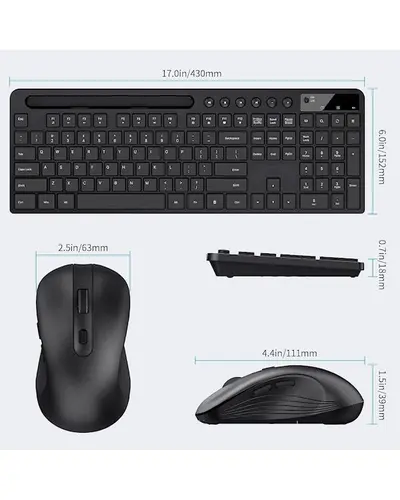 MARVO OFFICE KC411W HR BK WIRELESS COMBO SLO/CRO-1
