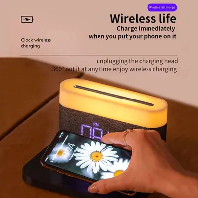 MOYE AURORA LAMP WITH CLOCK AND WIRELESS CHARGER-3