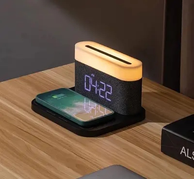 MOYE AURORA LAMP WITH CLOCK AND WIRELESS CHARGER-4